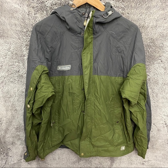 ColumbiaOlive Two Toned  Windbreaker Jacket - Picture 1 of 5